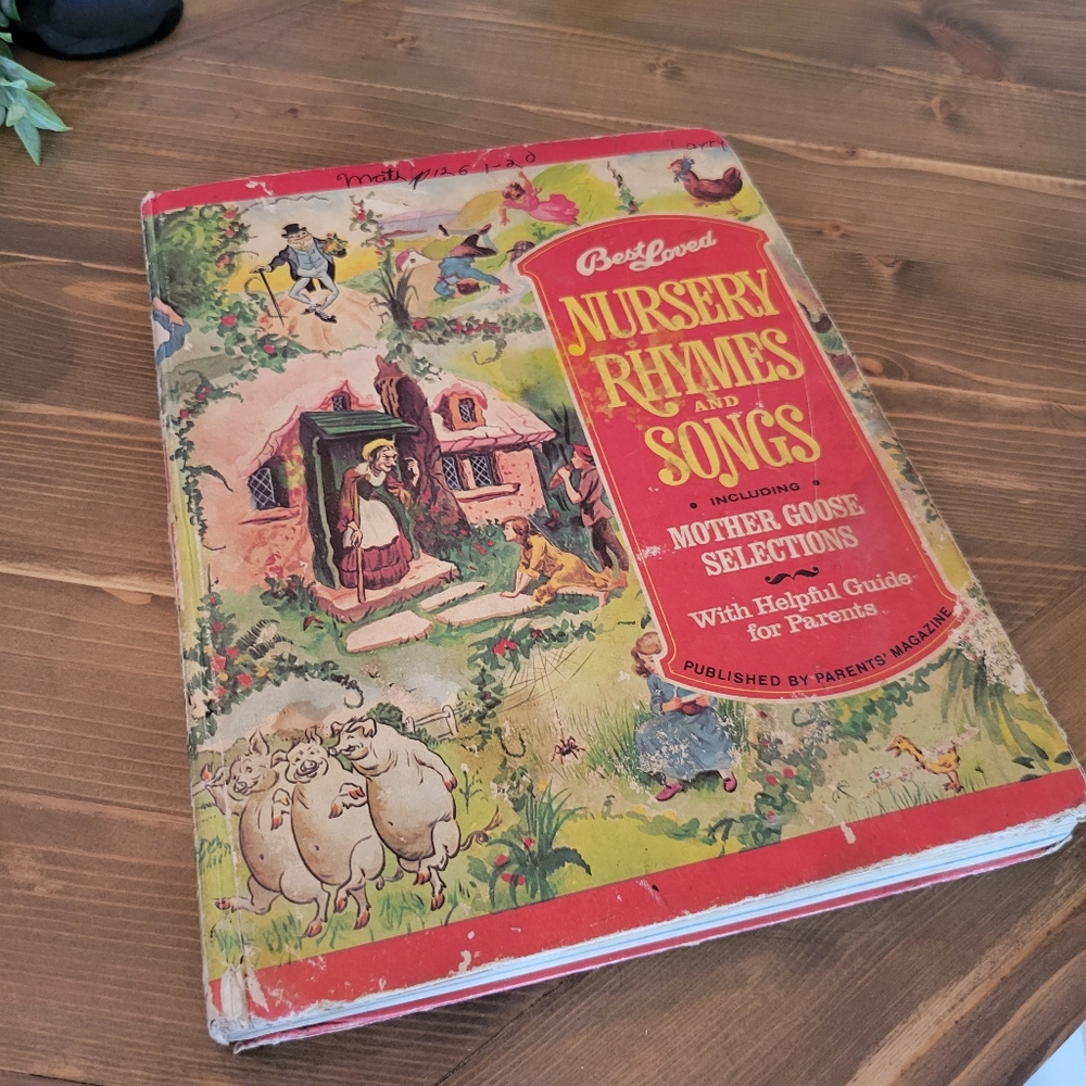 Nursery Rhymes And Songs Book 1974 Worn Vintage Classic